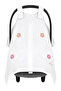 Muslin Embroidered Baby Stroller Cover 100% Cotton – Sun & Wind Protector, Embroidered Stroller Cover Pink Floral - 2