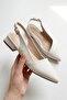 Lupa White (3 cm) Pointed Toe Daily Use Heeled Ballerinas