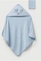 100% Cotton Teddy Bear Figured Hooded Baby Towel and Washcloth Set - 80X80 cm - 2