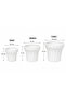 3-Piece Ceramic Plant Pot Set for Indoor & Outdoor Plants – Decorative Flower Planters with Modern Textured Design, Small, Medium & Large Sizes for Succulents, Herbs, Flowers & Home Dccor White - 6