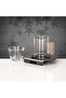 21 Pieces Tea & Coffee Set, Gun Black & Travertine Marble - 3