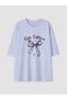 Lcw Kids Lilac Crew Neck Paris Printed Girls' T-Shirt - 2