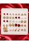 Classic Red Elegance Stud Set