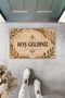 Digital Printing Welcome Written Door Mat – Beige Brown Botanical Pattern 70X45 cm - 2