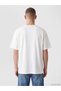 Peak New Season Ecru Crew Neck Embroidered Men's T-Shirt - 4