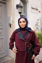 طقم مزدوج - أحمر داكن - 4