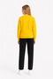 Unisex Children's Cotton Crew Neck Tracksuit Set Yellow-301 - 7