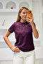 Soft Touch Modal Fabric Embroidered Laser Cut T-Shirt - 3