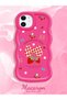 iPhone 11 Compatible Case Camera Protector Red Silicone Couple Phone Case Strawberry Pattern - 2