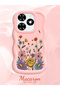 Tecno Spark 20 Compatible Case Camera Protector Pink Silicone Couple Phone Case Floral Pattern - 2