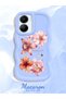 Vivo Y56 Compatible Case Camera Protector Blue Silicone Couple Phone Case Cover Floral Pattern - 2