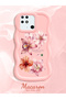 Redmi 10C Compatible Case Camera Protector Pink Silicone Couple Phone Case Floral Pattern - 2