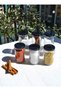 6 Pieces 105 ml Glass Short Jars with Black Metal Lids for Spices, Food Storage, Confectionery, Candles