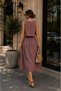 Women's Aerobin Fabric Skirt with Button Detail, Midi Length, Two-Piece Set - 2