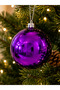 Set of 6 8 cm Shiny Christmas Tree Ornaments with Balls and Hangers Christmas Pine Tree Decoration - 3
