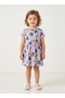 Girls Purple Floral Print Casual Dress