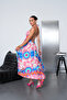 Long Oversized Dress with Halter Neck Detail and Backless Slit - 4