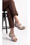 Women's Genuine Leather Double Velcro Comfortable Orthopedic Flexible Sole Daily Sandals - 4