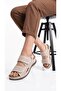 Women's Genuine Leather Double Velcro Comfortable Orthopedic Flexible Sole Daily Sandals