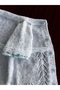 Seamless Hand Knitted 0-6 Months White with Blue Polka Dots Baby Vest - 7