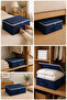 Set of 5 53 X 44 X 21 cm under Bed & In-Cabinet Organizer, Quilt & Pillow Organizer Navy Blue - 2