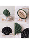Hand Knitted Pearl Mussel Straw Bag - Navy Blue Oyster Model Women's Shoulder & Hand Bag Summer Beach Bag - 7