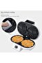 1000W Mini Double Heart Waffle Maker: Non-Stick Iron for Waffles, Paninis & Hash Browns - 4