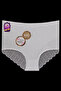 Hyper High Waist Flared Fabric - Stylish Plus Size Panties with Lace Design on the Back 3-Pack W-4558 R4/2 - 3