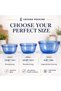 2.4L Mixing Bowl Transparent Glass Bowl for Everyday Mixing, Batter, Salads, Food Prep & Serving, Microwave, Oven Safe, Made in USA(Coastal Blue, 2.5QT / 2.4L) - 6
