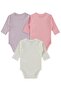 Long Sleeve Basic 3-Piece Set 1-18 Months Snap Fastener Bodysuit - Pink - 7