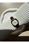 Minimal Leather Cord Women's Wristwatch Hera Bitter Brown