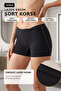 Women's Slimming Laser Cut Silicone Boxer Shorts Corset 2024 Black - 4
