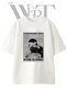Blindfolded Eyes Closed Design Printed Unisex White Oversize T-Shirt