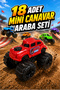 18 Piece Mini Monster Car Set |   5 Different Colors |   Giant Wheeled Toy Car |   Mini Off-Road Vehicle Set