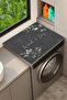 Clothes Dryer Top Organizer Mat Liquid-Proof Cover Gold Leaf Laundry