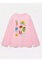 100% Cotton Oversize Fit the Most Essential Printed - Crew Neck Long Sleeve T-Shirt