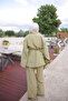 Khaki Jacket and Pants Belted Suit - 5