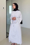 Basic Combed Cotton Dress - Striped Black - 4
