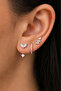 Minimal Leaf Model 3-Piece Women's Zircon Stone Cartilage Earring Set - 4