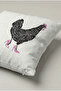 Black Chicken Pink Boots Patterned Cushion Cover 237 – Pink Boots Chicken Design 45X45 cm - 3