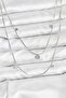 316L Steel Chain Silver Color Sequin Women's Necklace