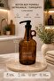 Glass Liquid Detergent and Softener Bottle Amber Color Thick Glass Liquid Detergent Dispenser
