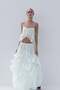 Crinkled tiered skirt
