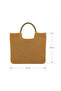 Natural Wicker Look Hand Knitted Women's Beach & Hand Bag – Beige - 6