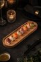 Wooden Long Rectangular Presentation Plate 40cm - Kayık Cheese and Fruit Presentation Tray - Organizer - Solid Beech - 7