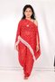 Red Star Fringed Bohemian Chiffon Beach Top and Bottom Set Pareo - 6