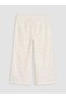Lcw Kids White Elastic Waist Girls Brode Capri - 3