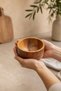 Wooden Snack Bowl - Round Cheese Serving Tray - Decorative Solid Beech (13cm) - 3