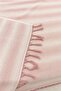 Shadow Pattern |   Double Bedspread Pique Fringe Tied Bohemian Bedspread 1 Piece Modern, Washable, Decorative Double Bed Cover Pink - 3