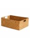 Terreamour Natural Seaweed Woven Storage Basket, Japanese-Style Cabinet Organizing Storage Box, Hand-Woven Grass Basket with Cut-Out Handles 33x23x11 cm - 2